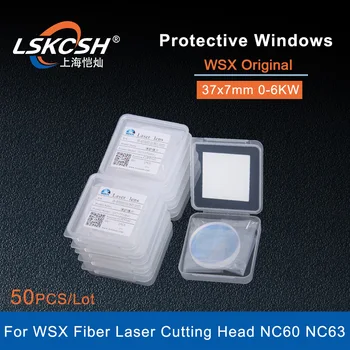 LSKCSH 50Pcs/Veliko Laserske Leče WSX Zaščitna Windows Originalni D37x7mm 6KW Optični kremenovim JGS1 NC63 NC60 rezalne Glave