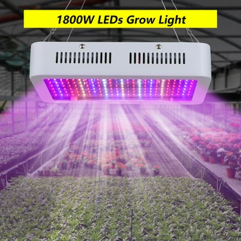1800W Led Grow Light z Obešanje Verig Vrvi Celoten Spekter Rastlinskih in Cvet Raste Lučka Plošča za Hydroponic Toplogrednih