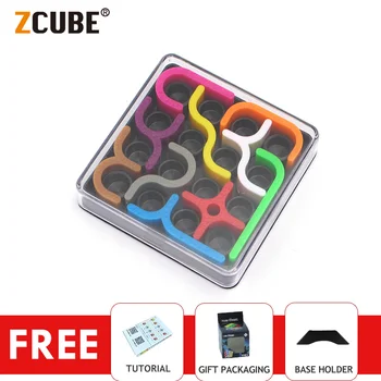 ZCUBE Creative 3D Inteligence 3x3x3 Mini Kača Puzzle Noro Krivulja Igre Geometrijske Line Matrix Puzzle Igrače Za Otroke Učenje