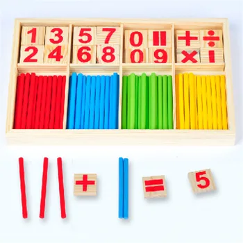 Otroci Učenje matematike, Pomoč, Poučevanje Razsvetljenje Digitalni Lesene Znanja Montessori Igrače Matematike Palico Izobraževalne