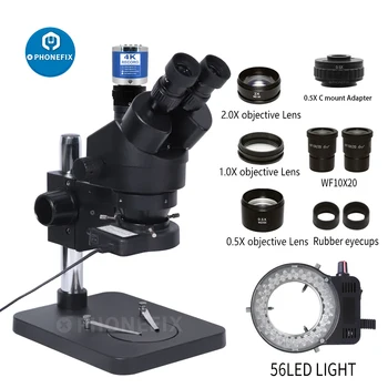 3,5 X-90X Zoom Povečava Trinocular Stereo Mikroskop, Komplet z 1080P 51MP 38MP 48MP 4K HDMI USB, VGA Video Kamere Barlow Leča