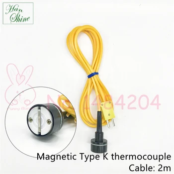 Magnetni Termočlen Tipa K -50~260°C Sončeve Površine Temperaturni Senzor Sonda DIA 23 mm 2M Kabel z Mini Priključek