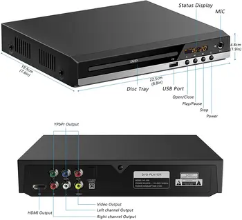 HD-229 Doma, Predvajalnik DVD-jev Za TV DVD, CD Disc Predvajalnik Digitalni Multimedijski Predvajalnik, U Disk za Predvajanje HD AV Izhod z Daljinskim upravljalnikom