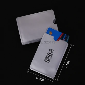 DHL 1000pcs Anti Rfid Denarnica Blokira Bralec Zaklepanje Banka Imetnika Kartice Sim Primeru Zaščite Imetnik Kreditne Kartice 6.3*9.1 cm