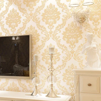 Q QIHANG Evropsko Razkošje 3D Cvet Damasta Ozadje za Spalnico, dnevno Sobo v Ozadju Retro Domov Non-Prilepili Wall Paper Roll