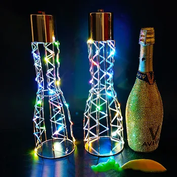 LED Steklenico Voditelj Lahkih Kovin LED Strobe Baton Utripa Šampanjec, Vino, Steklenica Pokrovček Steklenice Storitev Sparklers Svetlobe