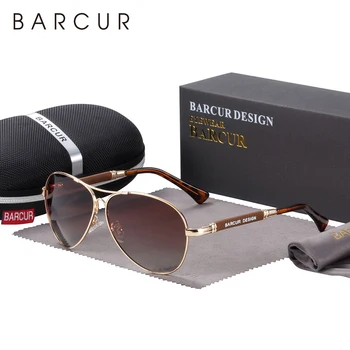 BARCUR Design Memery Zlitine Polarizirana sončna Očala Gradient moška sončna Očala Ženske Pilotni Očala Ogledalo Odtenki Oculos De Sol
