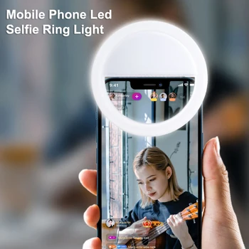 LED Selfie Obroč Svetlobe Mobilni Telefon Fill Light Clip-on Lučka za Polnjenje za iPhone 14 13 12 Samsung Xiaomi iPad, Prenosni računalnik, Tablični računalnik