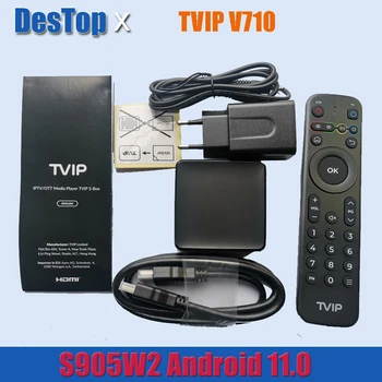 5pcs Original tvip710 TV Box 4K Android 11.0 tvip v710 Amlogic S905W2 quad core H2.65 Smart Iptv Polje v710 PK TVIP530