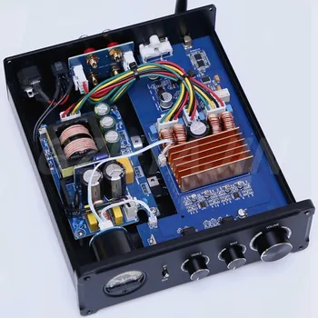 D12 HiFi TPA3255 2.0 Stereo Domači Zvočni Digitalne Razred D QCC3034 Bluetooth 5.0 Ojačevalnik Z VU Meter 300W*2