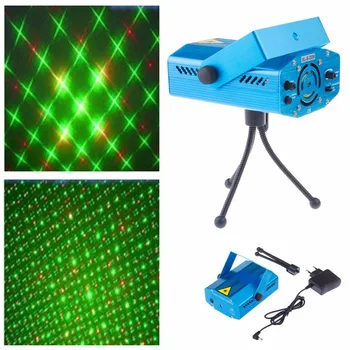 4 v 1 150mw Prenosni Mini Laser Fazi Svetlo Rdeče in Zeleno Lasersko Svetlobo Laserski Projektor za Disco Party DJ Bar Klub