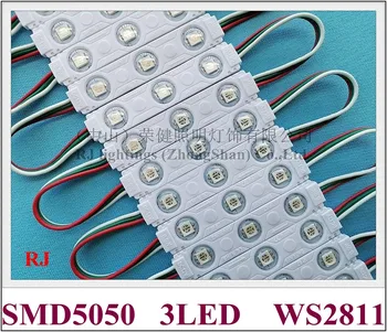 vbrizgavanje LED luči modul za prijavo črke oglaševanje svetlobni modul barvno WS 2811 SMD 5050 DC12V WS2811 75 mm*15 mm*6 mm