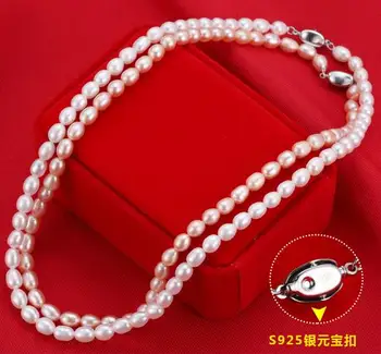 Pravi biseri 6-7mm Naravnih Sladkovodnih Pearl Bela nakit ogrlica