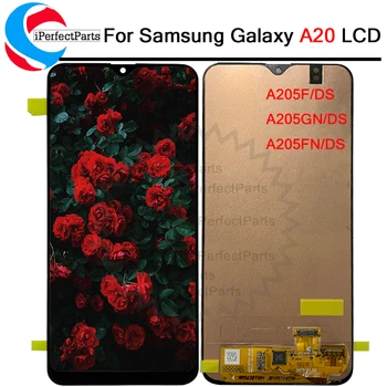Super AMOLED Za Samsung Galaxy A20 LCD Zaslon na Dotik, Računalnike Skupščine Zamenjava + orodja Za Samsung A20 A205/DS A205F LCD