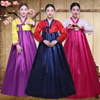 Tradicionalni korejski Oblačila Hanbok Obleko za Ženske, Stari Palace Haljo Proti-vrat Nacionalne Uspešnosti Kimono Yukata Asien Slog