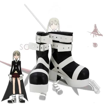 Anime Dušo Jedec Maka Albarn Cosplay Čevlji z Visoko Peto Fancy Kratek Čevlji narejene po Meri vseh velikosti cosplay čevlji