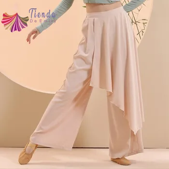 Strokovno Krilo, Hlače Ženske Šifon Flowy Širok Noge Culotte Pravljice Kitajske Tradicionalne Plesalka Osnovna Oblačila Svoboden Telo Rima Obrabe