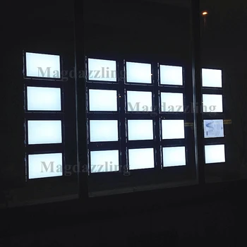A4 Magnetni Akril Okvir LED Osvetljeni Nepremičnine Okno za Prikaz posamezne Strani Lahka Plošča za Nepremičnine, ki jih Windows(20pcs/veliko)