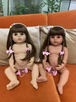 NPK 55 cm za celotno telo, silikonski boneca bebe lutka Malčka dekle otroka princesa kopel igrača prožno, mehko dotikajte pravi dan Otrok darilo