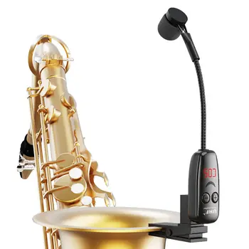 UHF Brezžični Instrumenti Saksofon Mikrofon Brezžični Sprejemnik Oddajnik 50M Obseg Plug Glasbila, Saksofon