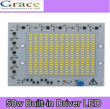 50 W 5630 SMD LED 220V Belo razsvetljavo IC inteligentni vgrajen gonilnik