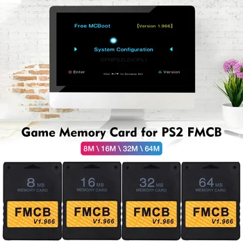 2022 Nove Klasične Črno za PS2 FMCB v1.966 8MB/16 MB/32MB/64MB Pomnilnik Kartice za PS2 Konzole Strokovno pomnilniške Kartice