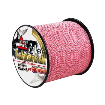 Nikoli ne blede rdeče in bele pleteni laksa 4Strand 2-100 £ 1000m 500m 1500m 2000m super pe žice krap ribolov morske kabel