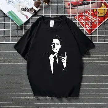 Dale Cooper T-Shirt Twin Peaks Fbi Agent David Lynch Laura Palmer Fashion Majica Za Moške 100% Vrhu Bombaž Unisex Tshirt