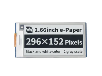 2.66 palčni E-Knjiga E-Ink Zaslon Modul za Raspberry Pi Pico, 296×152, Črna / Bela, SPI