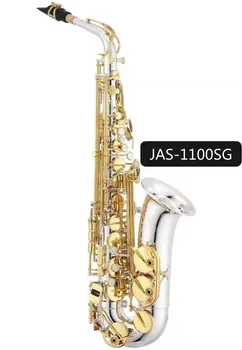 Jupiter JAS 1100SG Alto Eb Tune Saksofon Medenina, Nikelj Silver Plated Telo Zlato Lak Tipko Glasbeni Instrument E-ravno Sax z ohišjem
