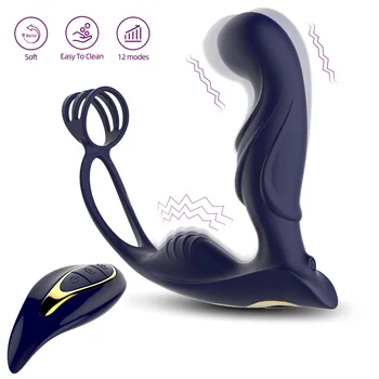 Moški Prostate Massager Analni Butt Plug Modo Stimulator Penis Petelin Vibrator Zamudo Izliv Obroč Spolnih Igrač Za Moške Par