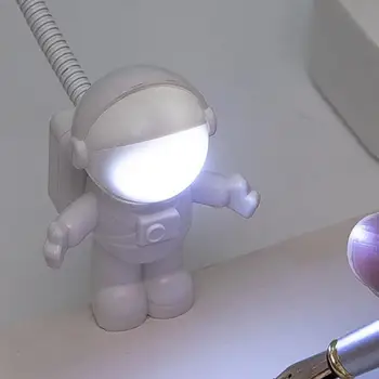 Ustvarjalne LED USB Noč Svetlobe Astronavt Obliko Prenosne Osvetlitev Nastavljiva, Zložljiva Za Računalnik Prenosni RAČUNALNIK Usb Lučka