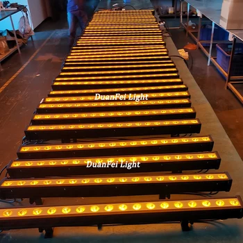 2PCS Nepremočljiva 18x18w RGBWA UV 6in1 LED Stenska Podložka Strip Bar Za Zunanjo Zgradbo Pranje