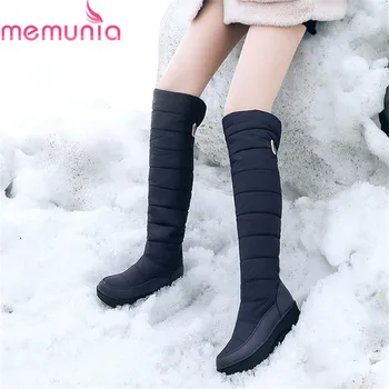 MEMUNIA 2020 nov slog rusije pozimi sneg škornji ženske toplo debel krzno nad kolena čevlji platforma čevlji dame škornji z visoko stegno
