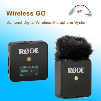 Rode Brezžični POJDI Brezžični Mikrofon Kompaktni Digitalni Sistem 2,4 GHz Vgrajen Kondenzator Mikrofon MIKROFON Za Studio Snemanje Video