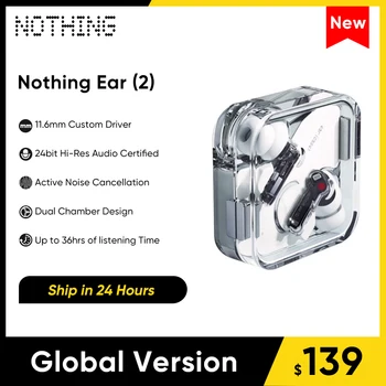 [Na Zalogi] Original Nič Uho (2) Uho 2 Slušalke 40dB ANC 11.6 mm po Meri Voznika Čepkov Hi-Res Certified Ear2 Slušalke