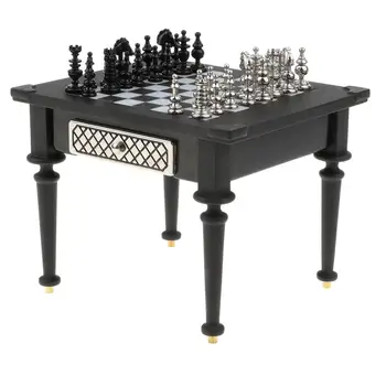 1:10 Namizje Mednarodni Šahovski Prepih Tabela Predal Model Zbiranja Igrač