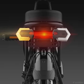 Kolo smerokaze Sprednje in Zadnje Luči z Smart Brezžični Daljinski upravljalnik Izposoja Luč za Kolesarjenje Opozorilo Lučka M30 21