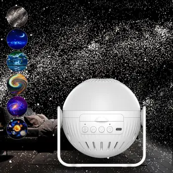 LED Star Projektor Noč Svetlobe 7 V 1 Planetarij Projekcija Galaxy Zvezdnato Nebo Projektor Lučka USB Obračanje Z Speaker우주 무드등
