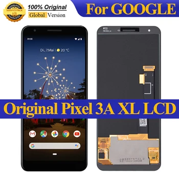 Original AMOLED Za Google Pixel 3A XL LCD-Zaslon na Dotik Pixel 3A XL G020C G020G G020F Zamenjava 3A XL Zaslon LCD