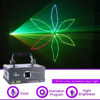 Sharelife Mini 1W RGB Barvno Animacijo Vzorec DMX Svetlobni Lasersko Svetlobo Doma Koncert Party DJ Razsvetljavo Zvok Auto F6A